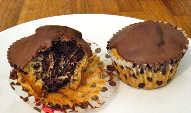 Marmor-Muffins mit leichter Schoko-Ganache